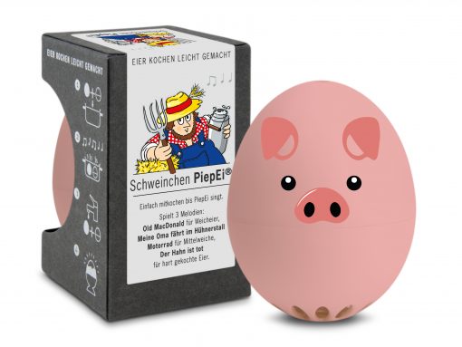 Schweinchen PiepEi – Eieruhr zum Mitkochen mit Verpackung