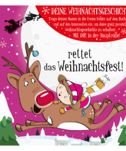 Selbst personalisierbare Weihnachtsgeschichte "… rettet das Weihnachtsfest" für Mädchen (BLANKO)