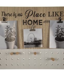 Steckbrett mit 3 Clips "There is no place like home"