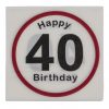 Servietten "Happy Birthday" zum 40. Geburtstag, 20 Stück