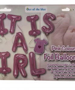 Folien-Luftballon-Set "It is a girl"