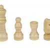 Holz-Brettspiel Schach, Figuren in weiß