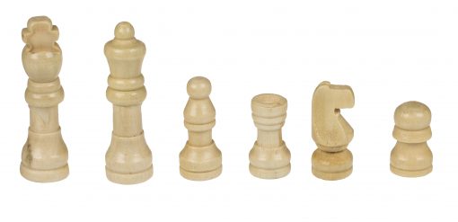 Holz-Brettspiel Schach, Figuren in weiß
