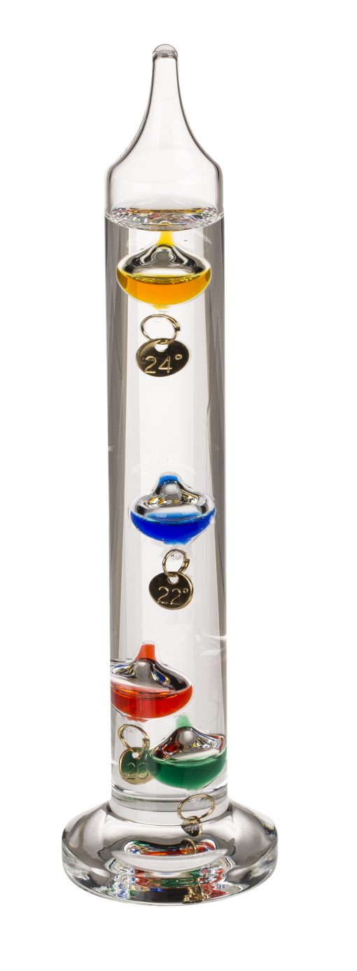 Kleines GALILEO Thermometer aus Glas