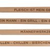 Holz-Grillzange mit Spruch & Flaschenöffner, Auswahl