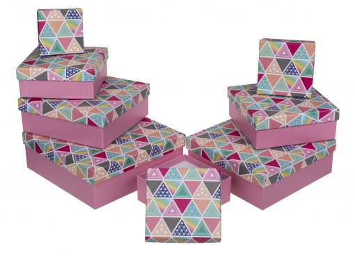 Geschenkkartonage "Dreiecke", verschiedene Größen (Kopie)