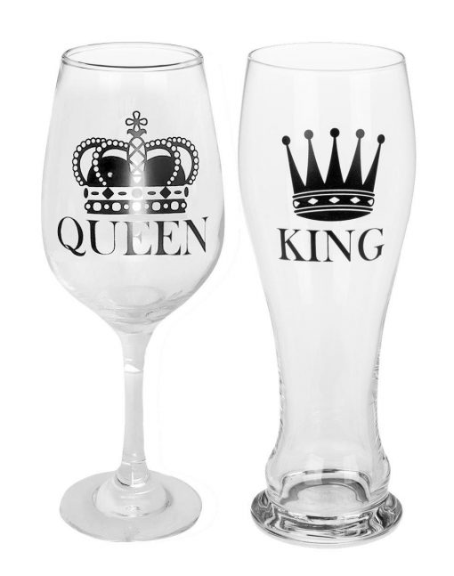Glas-Trinkglas "King & Queen", 2er-Setet "King & Queen"