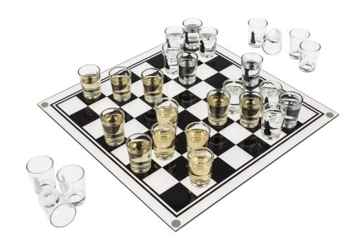 Trinkspiel "Schach" aus Glas