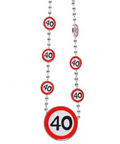 Partykette zum 40. Geburtstag "Verkehrsschild"