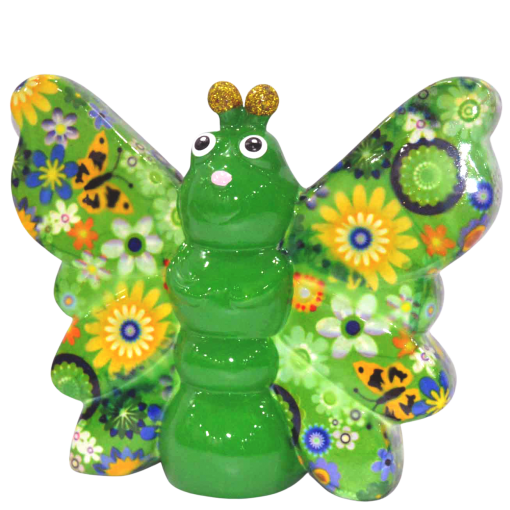Pomme-Pidou - Schmetterlingsspardose Bibi - "Summer Breeze" in grün