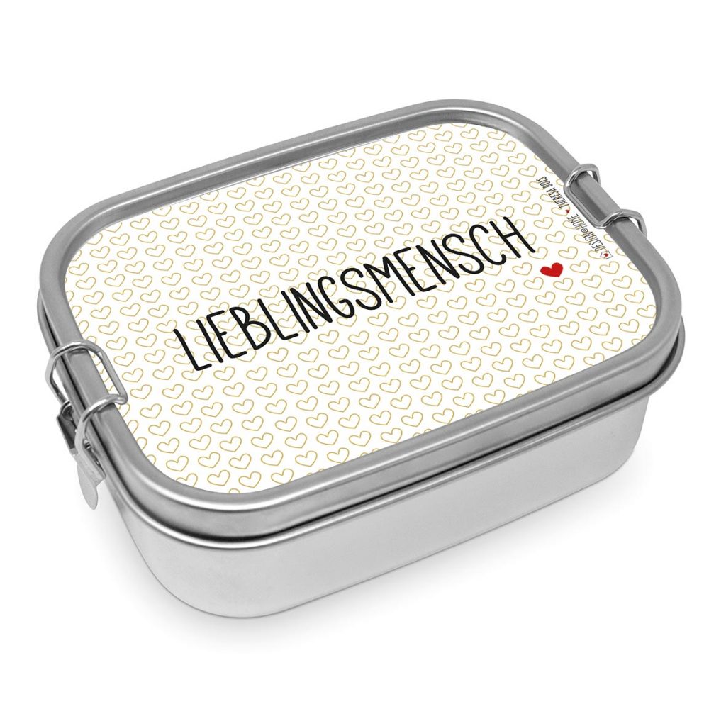 Lunchbox aus Edelstahl "Lieblingsmensch"