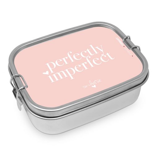 Lunchbox aus Edelstahl "Perfectly Imperfect"