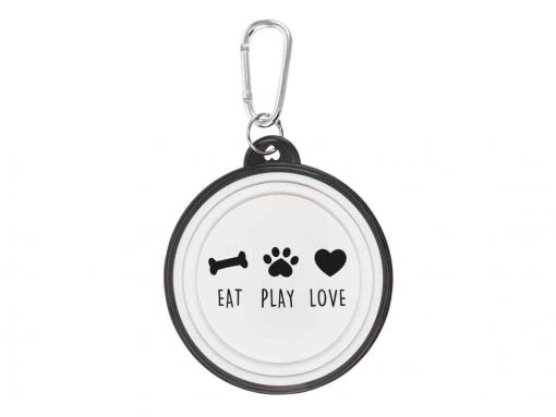 Faltbarer Hundenapf to-go - eat, play, love