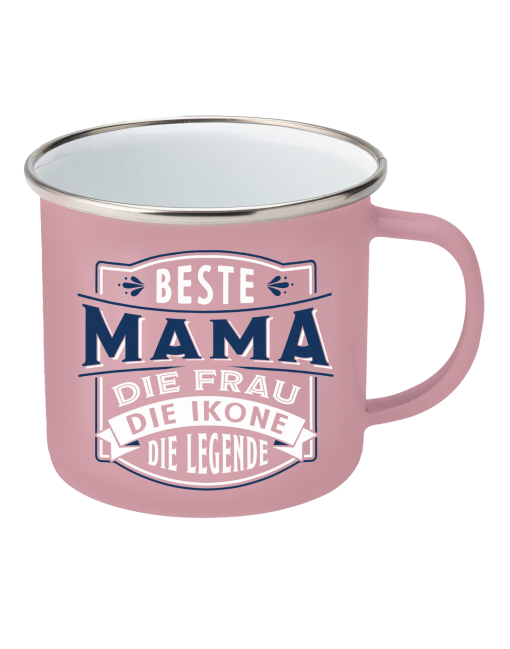 Top-Lady Emaille-Becher Beste Mama (Legende)