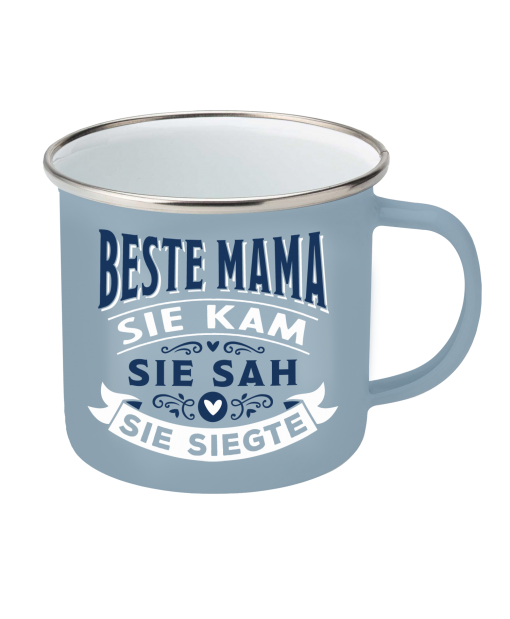 Top-Lady Emaille-Becher Beste Mama (Sie kam)