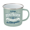 Top-Lady Emaille-Becher Rentnerin