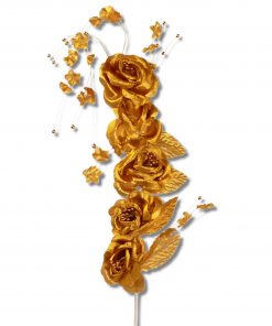 Goldene Rosen-Hochzeitsdekoration aus Stoff