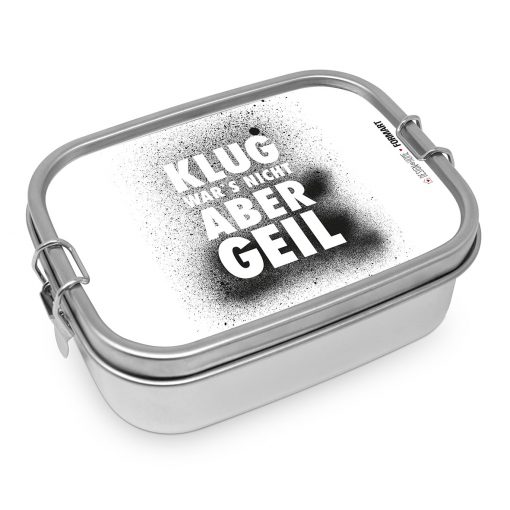 Lunchbox aus Edelstahl "Klug war´s nicht..."