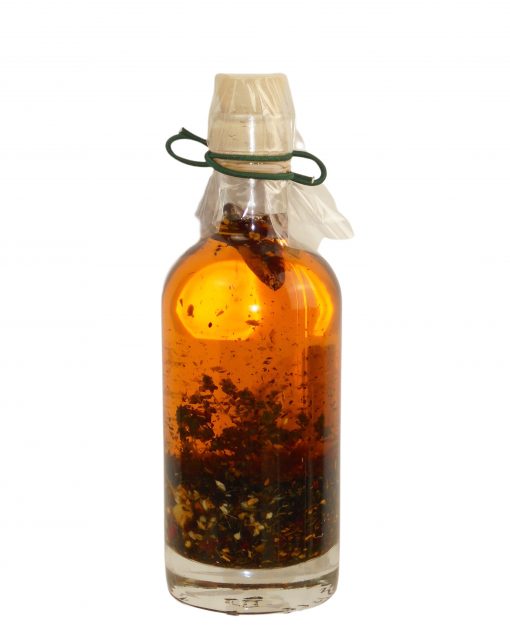 Kräuteröl mit Knoblauch in der Flasche "Polo"