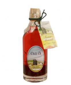 Chili Öl in der Flasche "Polo"