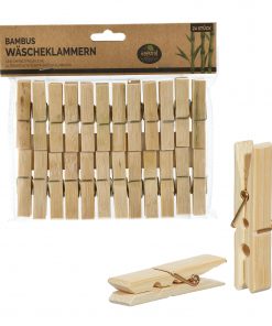 Bambus Wäscheklammer, 24er Pack