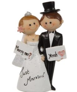 Machen Sie dem glücklichen Hochzeitspaar eine Freude mit dem Comic Brautpaar "Marry me".