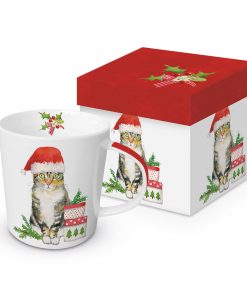 ppd Tasse "Christmas Kitty" in Geschenkbox