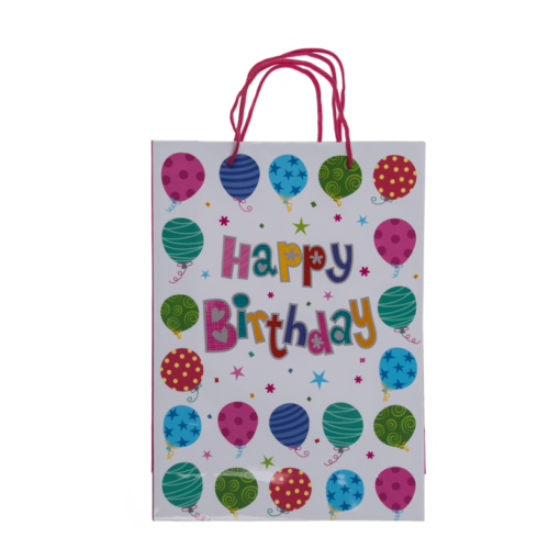 Papier-Geschenktüte "Happy Birthday" groß