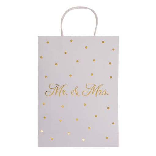 Papier-Geschenktüte "Mr. & Mrs." groß