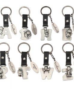 Buchstaben-Schlüsselanhänger mit Schutzengelchen