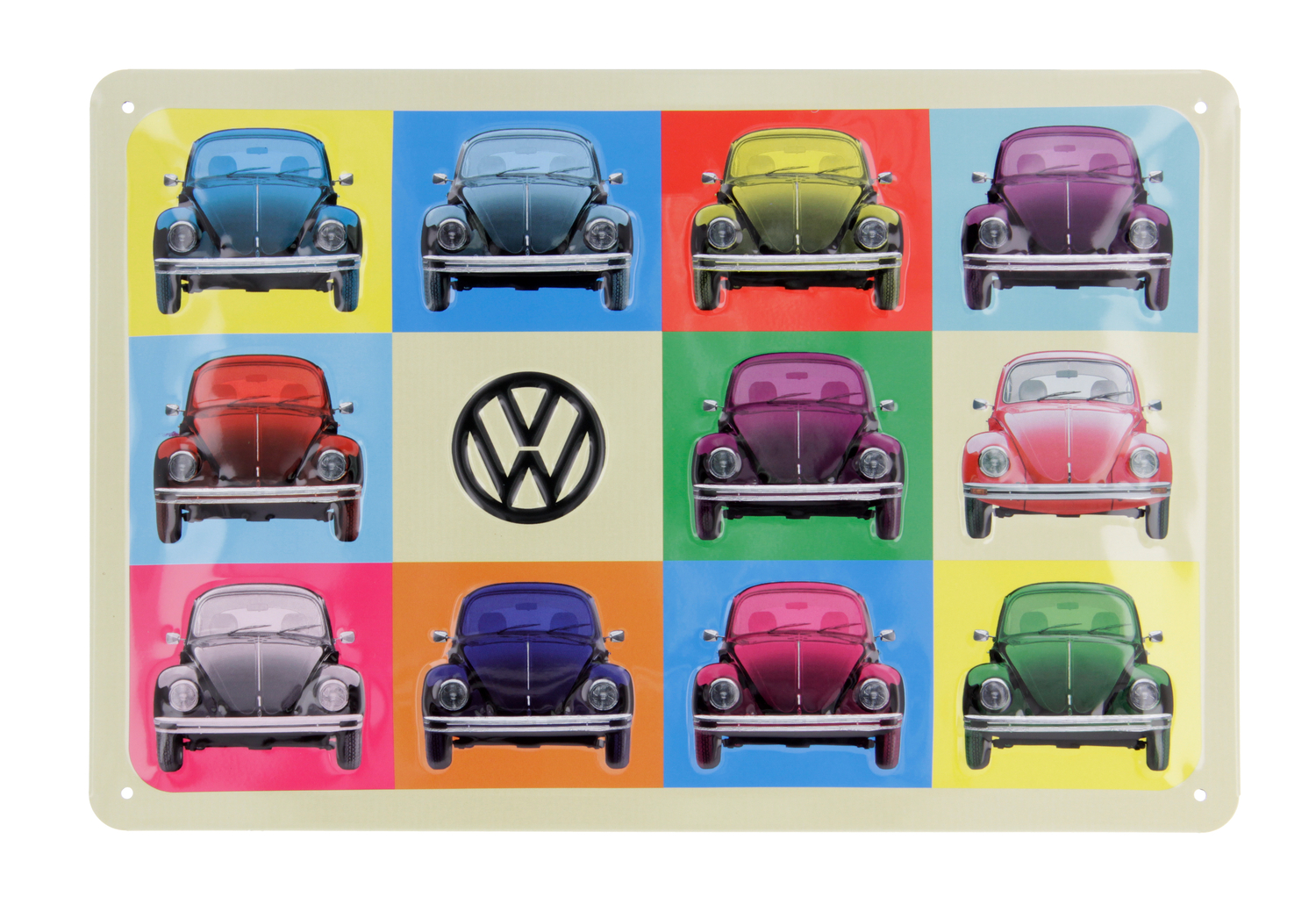 VW Käfer Blechschild - Multicolor - Unikum Geschenke