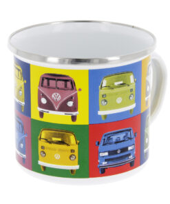 VW T1 Bus Emaille Tasse - Multicolor