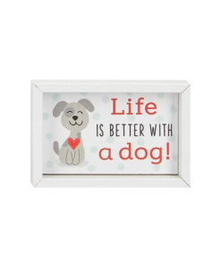 Mini-Magnet im Rahmen - Life with a dog