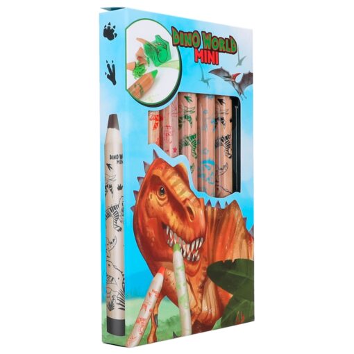 DINO WORLD Mini Dino Buntstifte & Anspitzer