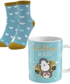 Sheepworld Tasse-Socken-Set "Lieblingsmensch"