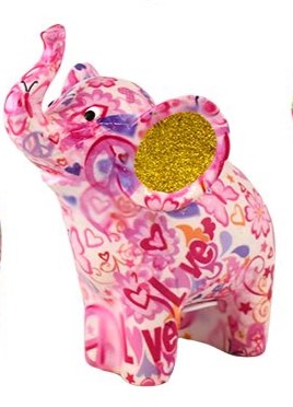 Pomme-Pidou Spardose Elefant Darcy "Love", Rosa