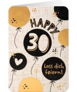 Sheepworld Grußkarte Leinen - Happy 30