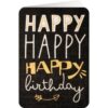 Sheepworld Grußkarte Leinen - Happy Happy Birthday