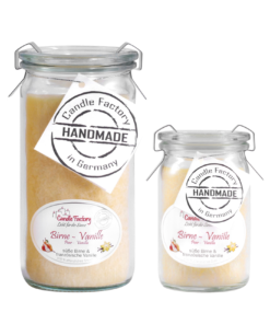 Candle Factory Duftkerze - Birne-Vanille im Weck-Glas