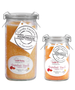 Candle Factory Duftkerze - Grapefruit-Vanille im Weck-Glas