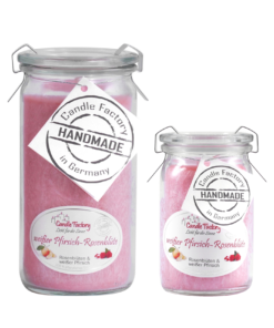 Candle Factory Duftkerze - Weißer Pfirsich-Rosenblüten im Weck-Glas