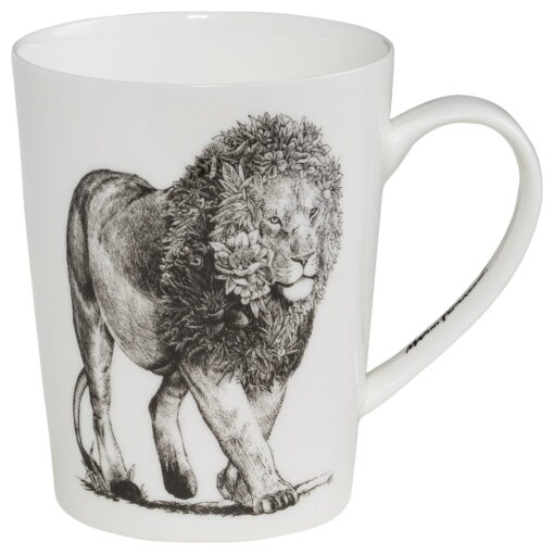 M&W Porzellan-Becher "African Lion" in Geschenkbox