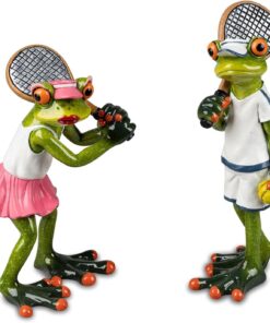 Froschhausen - Frosch beim Tennis, hellgrün, sortiert