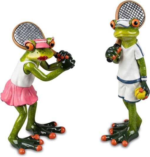 Froschhausen - Frosch beim Tennis, hellgrün, sortiert