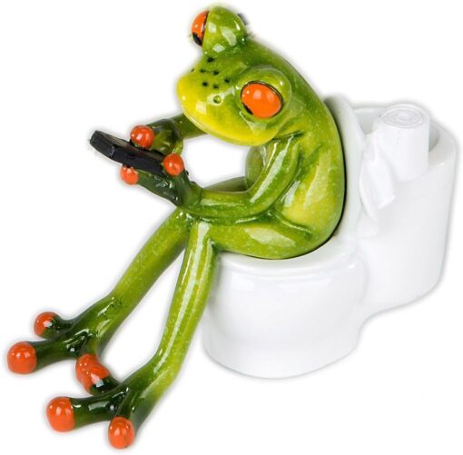Froschhausen - Frosch auf Toilette, hellgrün