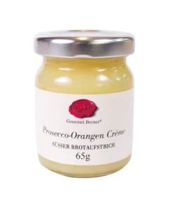 Gourmet Berner® Süßer Brotaufstrich Prosecco-Orangen Creme, 65g Glas