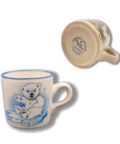 Handgemachte Tasse mit Eisbär-Motiv und Wunschname