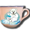 Handgemachte Jumbo-Tasse mit Eisbär-Motiv und Wunschname