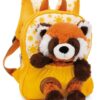 NICI Rucksack gelb mit Panda Plüschtier 25cm